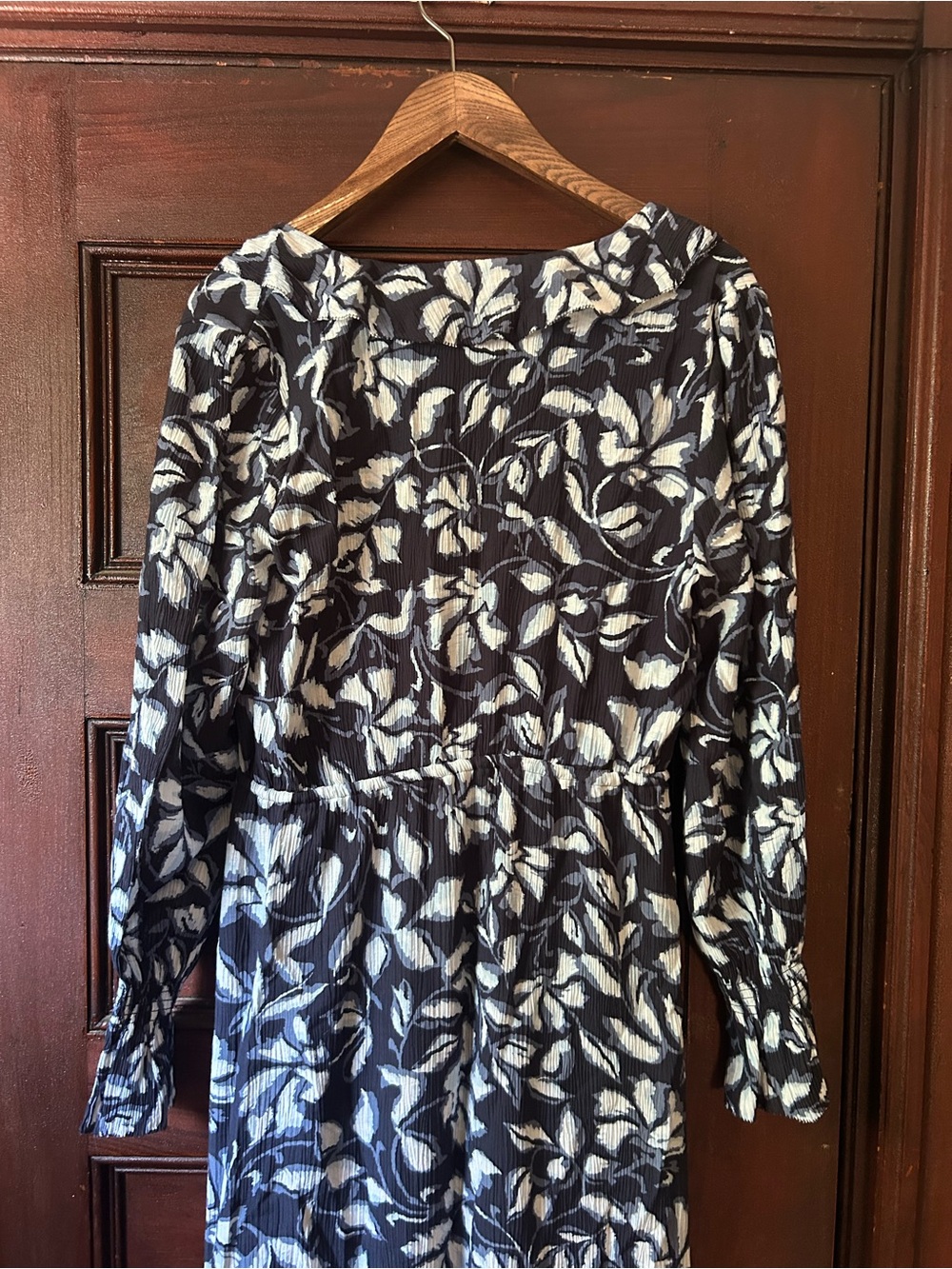 Rails Betty Dress in Navy Jasmine Size Small Floral Ruffle Long Sleeve Midi - Picture 7 of 11